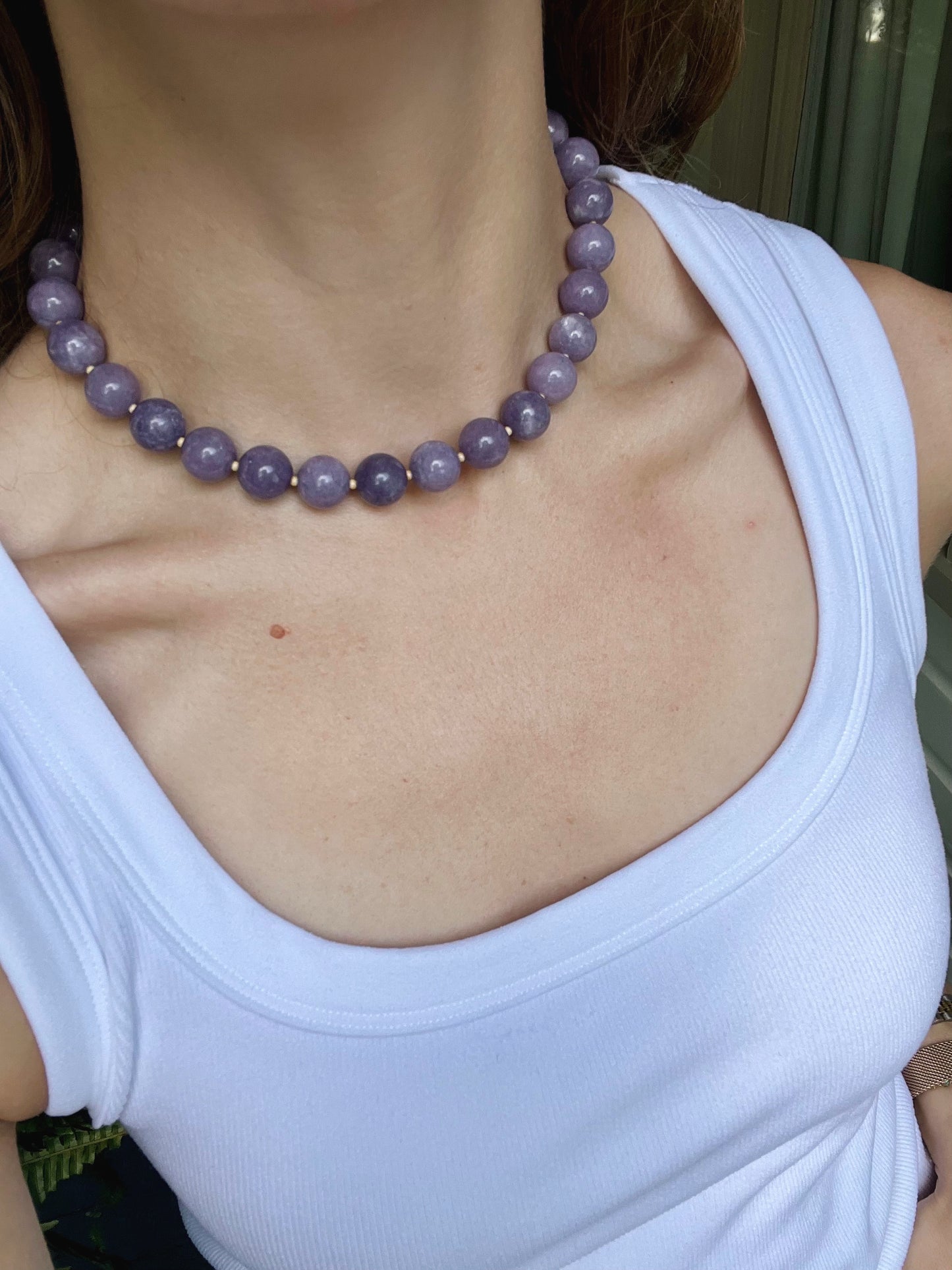Grape Beaded Necklace