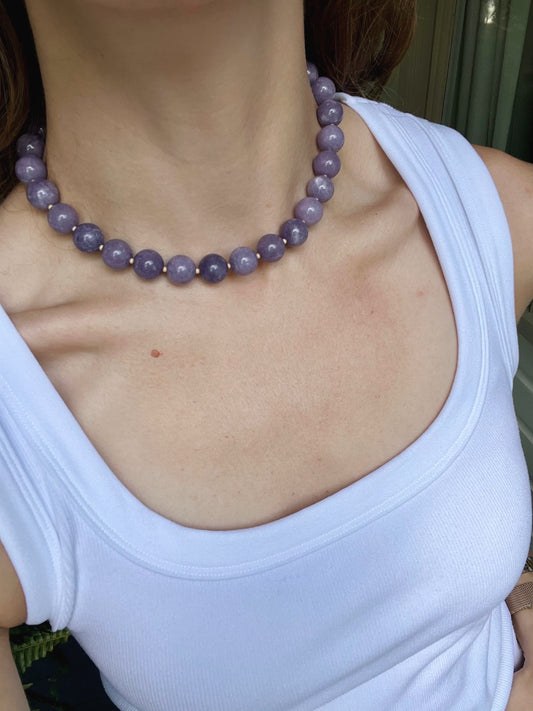 Grape Beaded Necklace