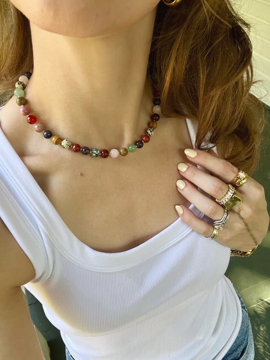 Coconut Mix Beaded Necklace