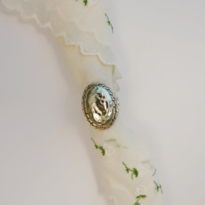 Vintage Hammered Sterling Silver Statement Ring