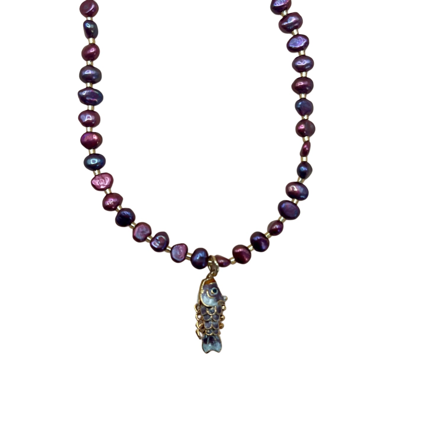 Articulated Fish Pendant Necklace