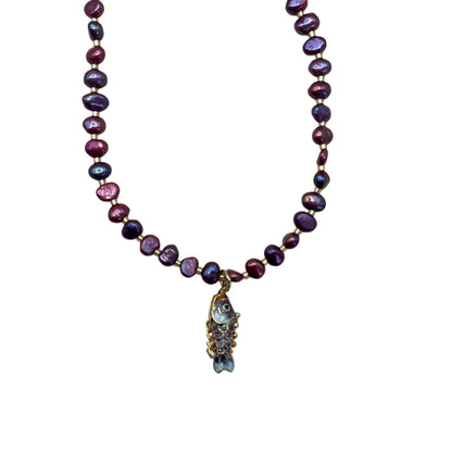 Articulated Fish Pendant Necklace