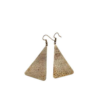 Vintage Cloisonné Red Floral Earrings