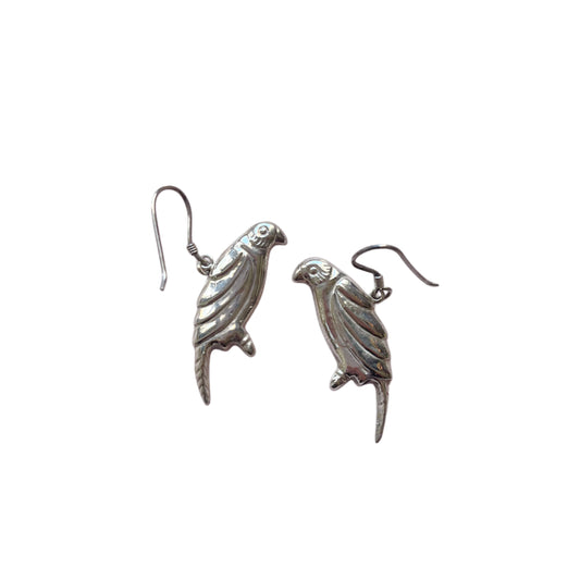 Vintage Sterling Silver Bird Earrings