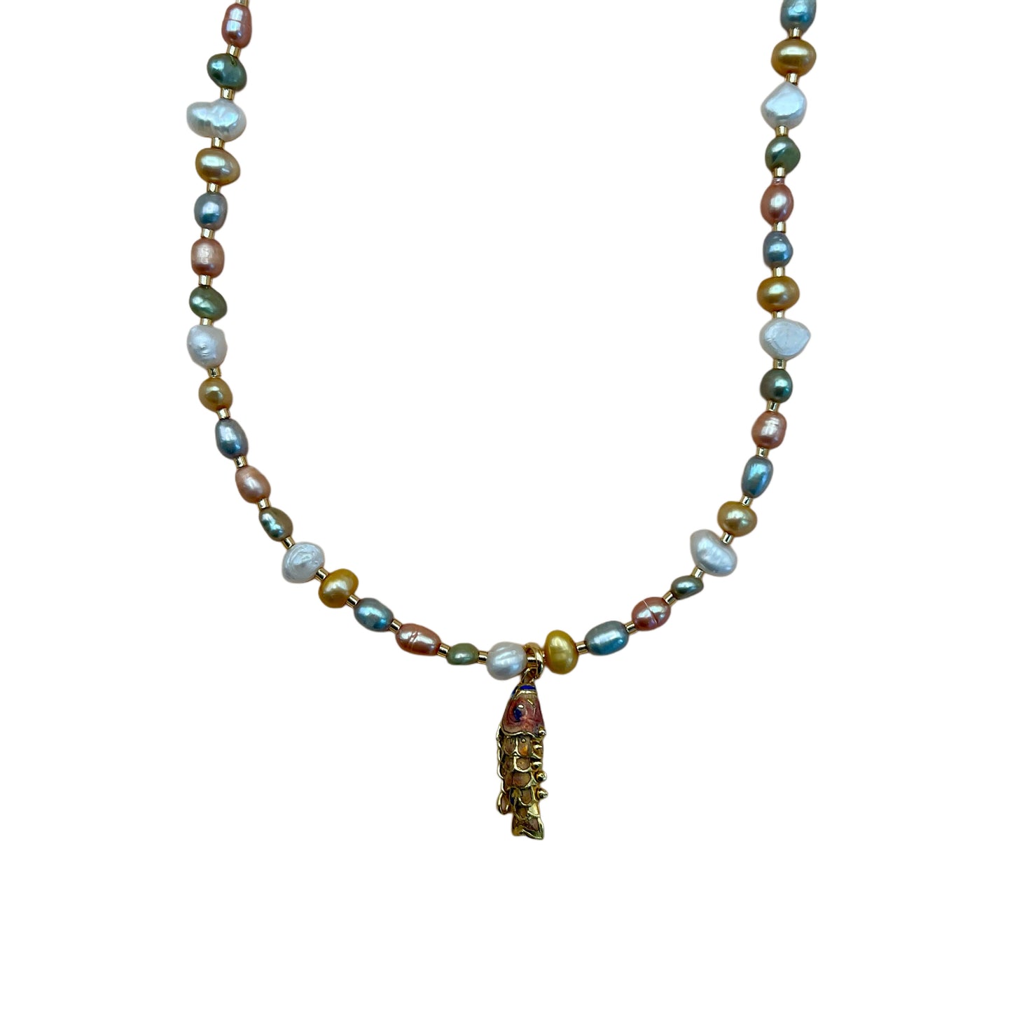 Articulated Fish Pendant Necklace