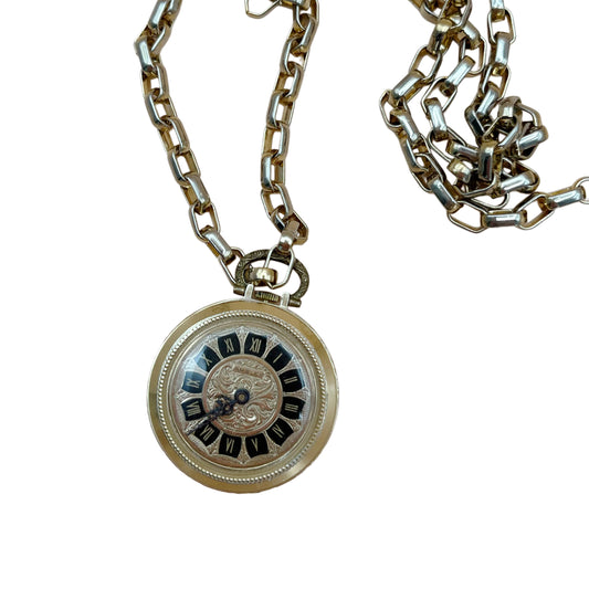 Vintage Amsley Round Watch Necklace
