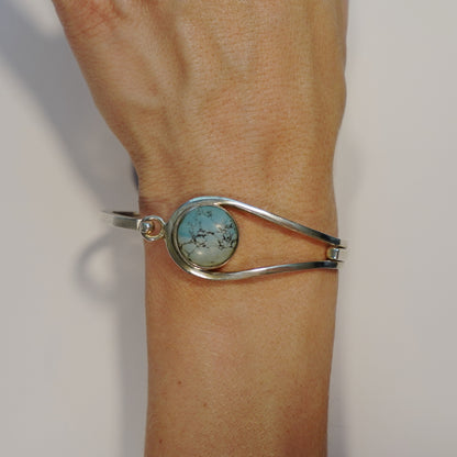Vintage Sterling Silver Turquoise Cuff Bracelet