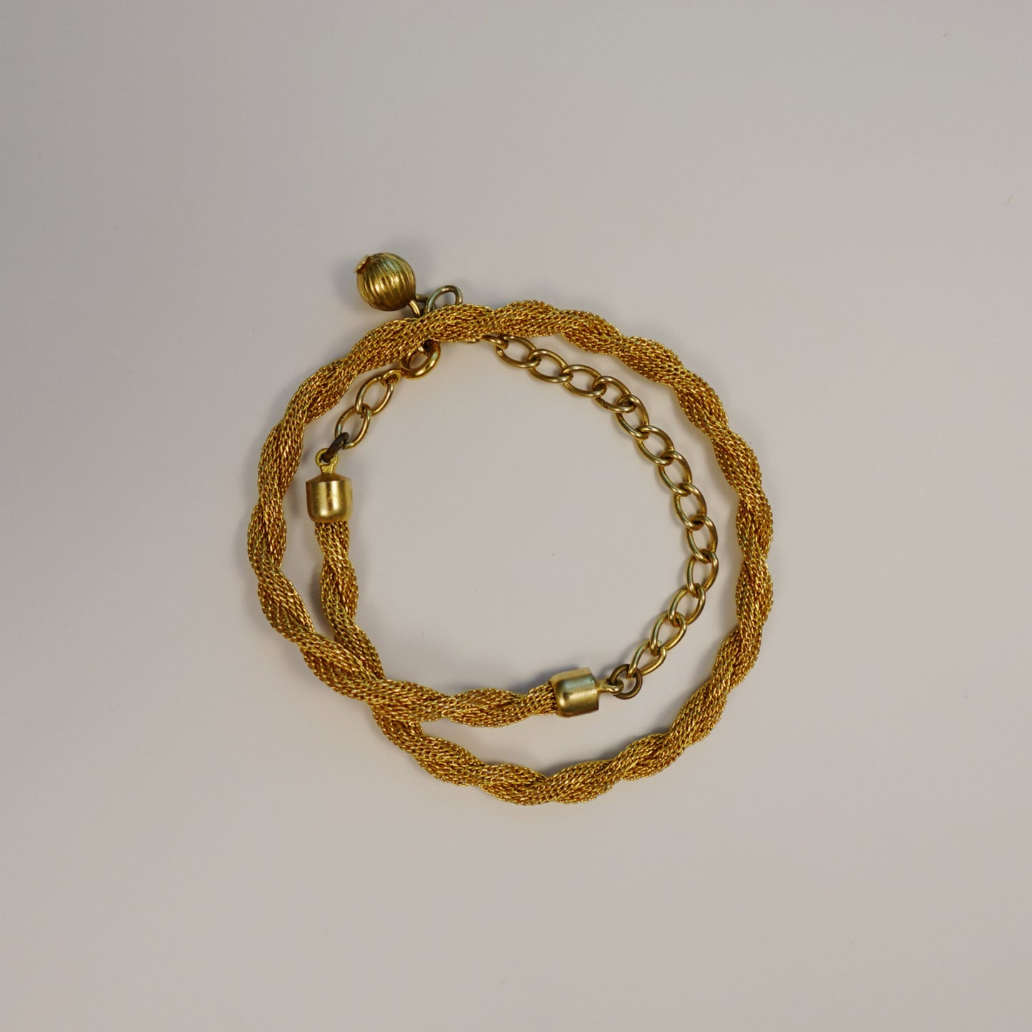 Vintage Gold Tone Twisted Mesh Choker Necklace