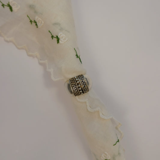 Vintage Sterling Silver Rope Style Ring