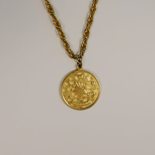 Vintage Sarah Coventry Scorpio Pendant Necklace