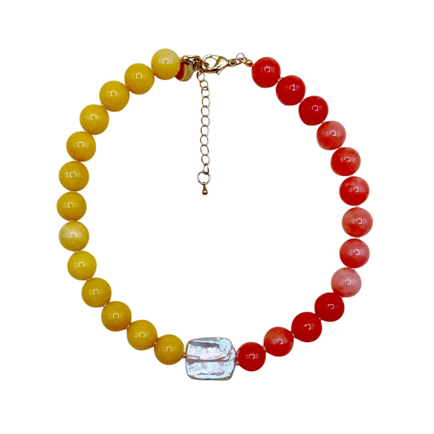 Grapefruit Beaded Necklace