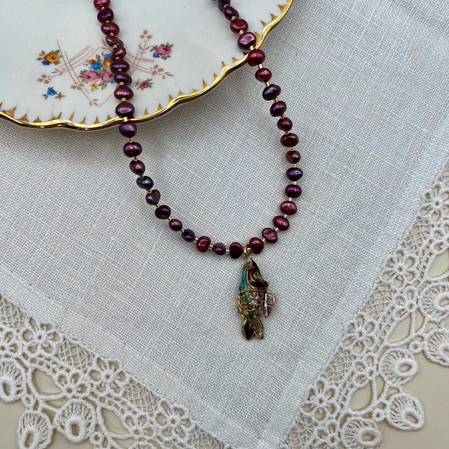 Articulated Fish Pendant Necklace