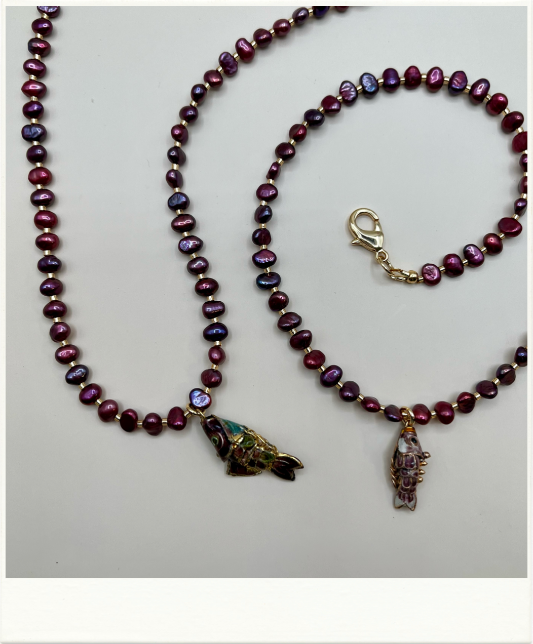 Articulated Fish Pendant Necklace