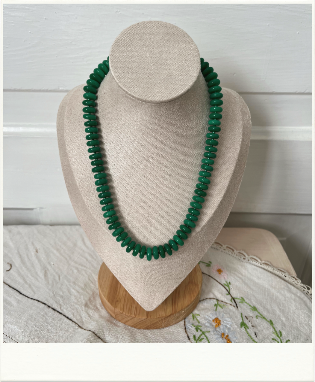 Green Rondelle Necklace