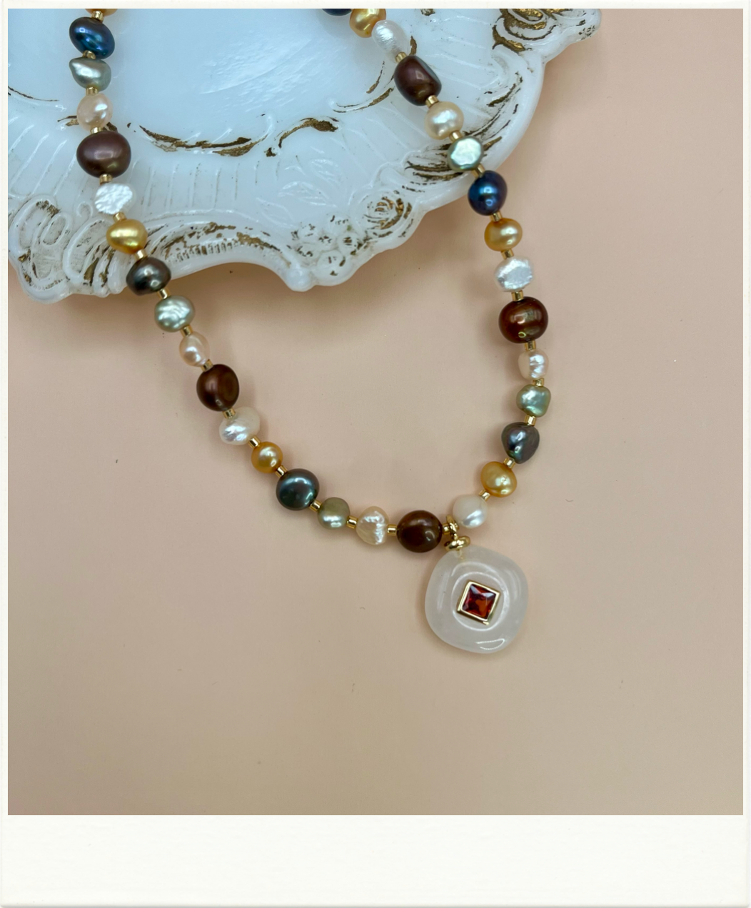 Natural Stone Pendant Necklace