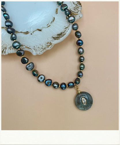 Natural Stone Pendant Necklace