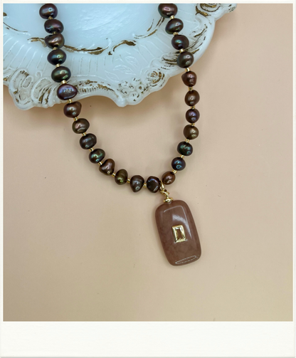Natural Stone Pendant Necklace