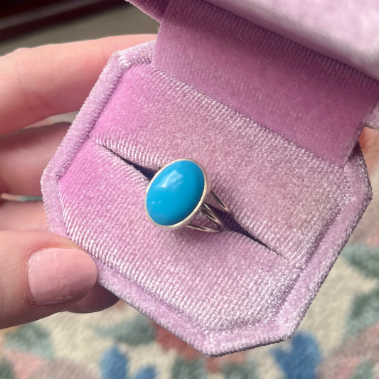 Vintage Sterling Silver Turquoise Ring