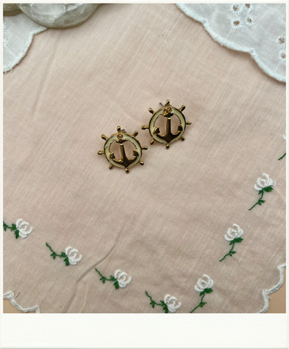 Gold Helm Earrings
