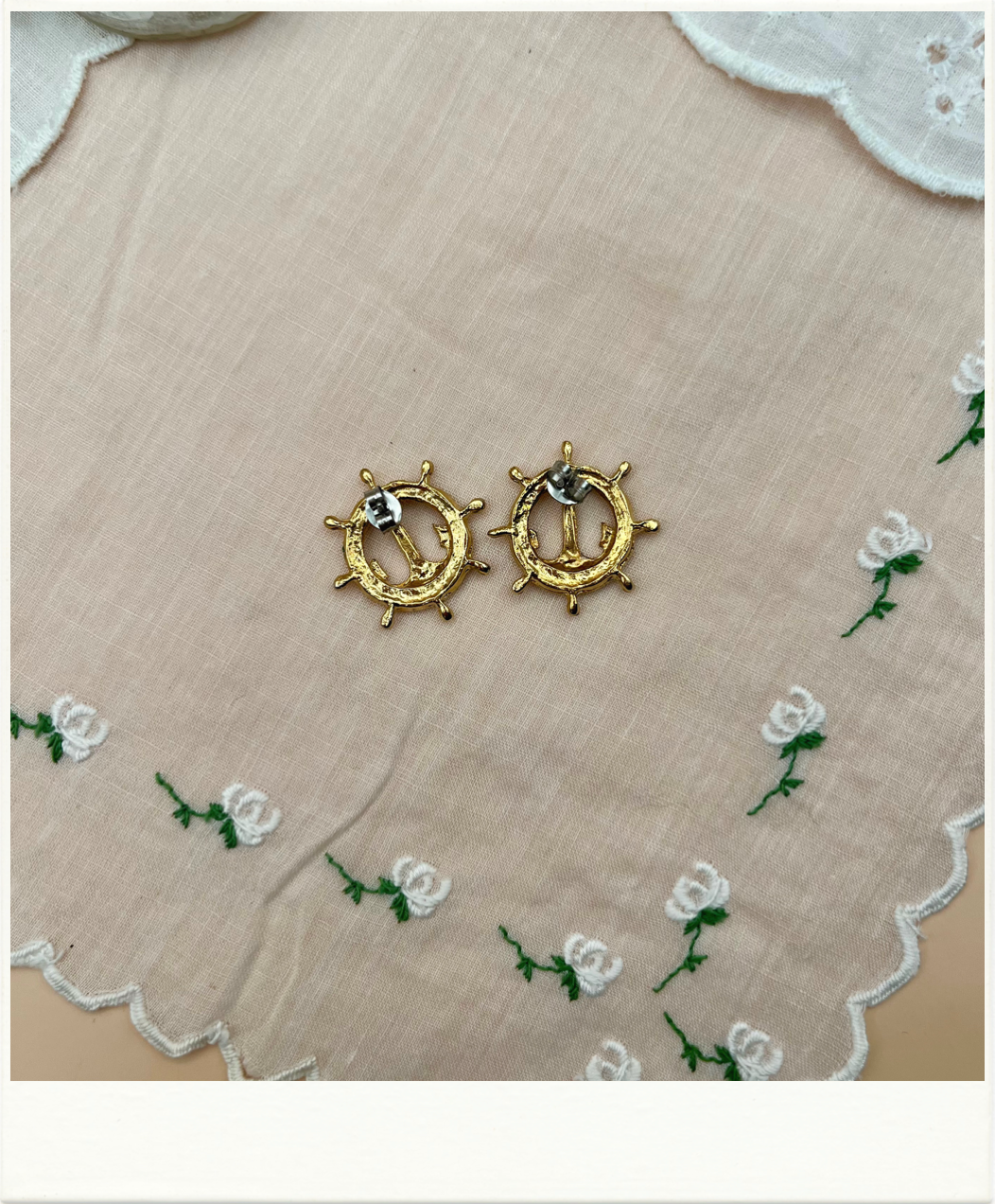 Gold Helm Earrings